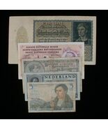 European Nations 5-Notes Lot Belgium France Germany Netherlands Switzerland - $962.33 MXN
