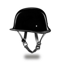 Daytona Helmets GERMAN-HI-GLOSS Black Open Face Dot Motorcycle Helmet - £64.64 GBP