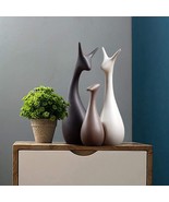 ASR Home Decor Lucky Deer Family Matte Finish Ceramic Figures (Matte Bla... - €96,21 EUR
