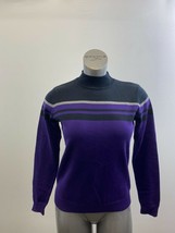 Northern Reflection Women&#39;s Mock Neck Sweater Size Small Purple Blue Lon... - £9.31 GBP