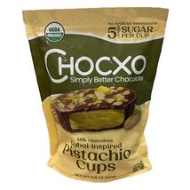Chocxo Smile Milk Chocolate Dubai Inspired Pistacho Cups Net Wt 14.8 Oz - $550.44 MXN