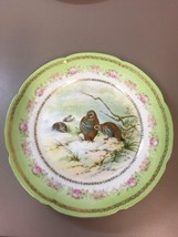 Antique Imperial Crown China &quot;Winter Birds&quot; Cabinet Plate Austria - £33.49 GBP