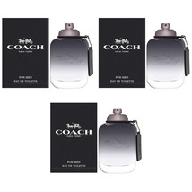 Pack of 3 New Coach For Men Eau De Toilette Spray, Cologne for Men, 3.3 Oz - £115.13 GBP