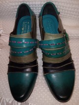 L&#39; Artiste Spring Step Wondrous Ankle Booty Sz 42/US 10.5 Women&#39;s Teal Leather  - £37.11 GBP