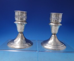 Old French by Gorham Sterling Silver Candlestick Pair #661 Weighted (#5812) - £177.07 GBP