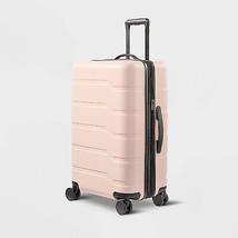 Hardside Medium Checked Suitcase Pink - Open Story - $112.99