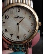 Anne Klein Gold Silver Tone Watch 10/7975 Base Metal Bezel Needs Battery... - $13.16
