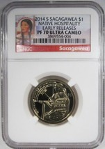 2014-S Sacagawea Dollar Proof NGC PF70 Ultra Cameo AL540 - £57.64 GBP
