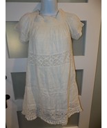 American Eagle BOHO Wide Neck SS Gauzy Beige Lined Dress Size XS Women&#39;s - $36.19 CAD
