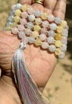 8 mm Rnd 108+1 Beads MORGANITE JADE Jaap Rosary Japa Mala Energized - £22.76 GBP