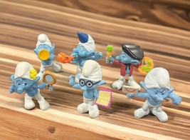 McDonald&#39;s Smurf Figures Happy Meal PEYO 2013 Lot Of 6 *Pre-Owned* - £10.87 GBP