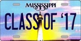 Class Of &#39;17 Mississippi Novelty Metal License Plate LP-6584 - £15.76 GBP