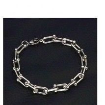 Mens Simple Stainless Steel Curb Cuban Link O-shaped Chain Bracelets for Women U - £11.39 GBP