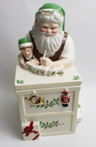 Santa Workbench Cookie Jar Lenox Large - $59.35