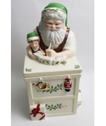 Santa Workbench Cookie Jar Lenox Large - £46.67 GBP