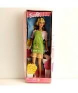 Barbie Flower Shop Doll Bouquet Basket Watering Can Green Apron Mattel 1999 - £15.97 GBP