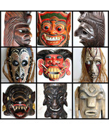 Wooden Mask Hand Carved Vintage Collectible Home Decoration Wood Made Ra... - £24.90 GBP+