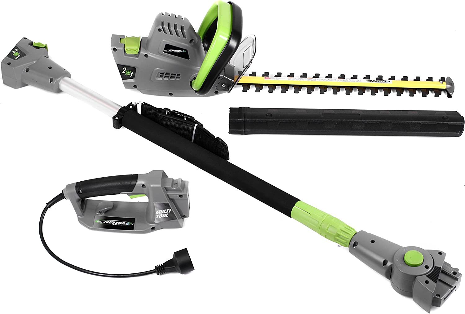 Earthwise Cvph43018 Corded 4 Point 5 Amp 2-In-1 Pole Hedge Trimmer, Grey - $111.92