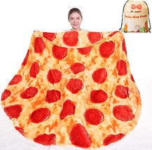 Mermaker Pepperoni Pizzas Blanket 2.0 Double Sided 71 Inch For Adult And Kids, - £29.56 GBP