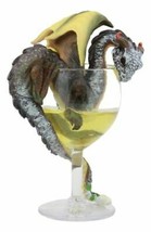 Drunken White Wine Spirit Dragon Statue Medieval Renaissance Fantasy Decor - £31.92 GBP