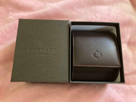 PATEK PHILIPPE Travel Watch Box Carry Box Case Dark Brown Leather 8 cm  - £114.90 GBP