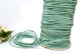 2mm wide - 5 yds - 10 yds Celadon Green Elastic Thread Round Elastic Cor... - $5.99+