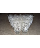 VINTAGE ANCHOR HOCKING WHITE LACE FILIGREE FLORAL 10 oz Glass TUMBLERS L... - £39.12 GBP