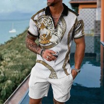 Fashion Summer Sets  T Shirt Shorts Men Trauit   Social Shirts 3D Print Casual T - £97.16 GBP