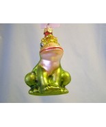 Varsovia glass Christmas ornament frog Prince crown 3” mini - €11,17 EUR