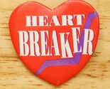 Vintage Pinback Button Heart Breaker Pat Benetar Music Release Promo Adv... - $12.86