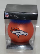 Team Sports America Glass Ball 4 Inch NFL Denver Broncos Orange Blue Ornament image 1
