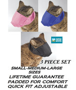 GROOMER SET CAT Comfort MUZZLE LINED Quick-FIT Nylon Feline ADJUSTABLE T... - $18.99+