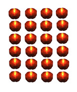 24 pc set ORANGE Jack-O-Lantern Pumpkin LED Battery Tea Light~HALLOWEEN~... - £27.51 GBP
