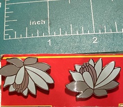 Vintage Enameled. “ Pond Lily “ Laurel Burch Pair Post Earrings - £30.66 GBP