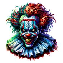 Clown Circus Halloween Vinyl Decal Sticker UV &amp; Water Proof Water Bottle... - $109.41 MXN