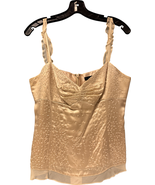 Laundry by Shelli Segal Cami Camisole Beaded Silk Lined Nude L - $36.54 CAD