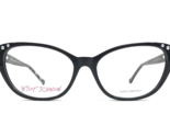 Betsey Johnson Brille Rahmen Romance BLK Schwarz Cat Eye Full Rim 52-15-135 - $81.01