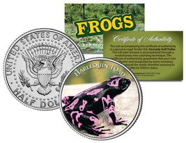 HARLEQUIN TOAD * Collectible Frogs * JFK Kennedy Half Dollar US Colorize... - £6.84 GBP