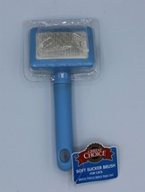 Grreat Choice Soft Slicker Brush For Cats All Breeds Blue Grooming - $4.54