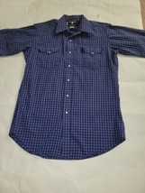 Flying R Ranchwear Mens Plaid Western Shirt Pearl Snap Made in USA  Medium  - £15.57 GBP