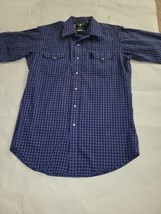 Flying R Ranchwear Mens Plaid Western Shirt Pearl Snap Made in USA  Medium  - $19.80