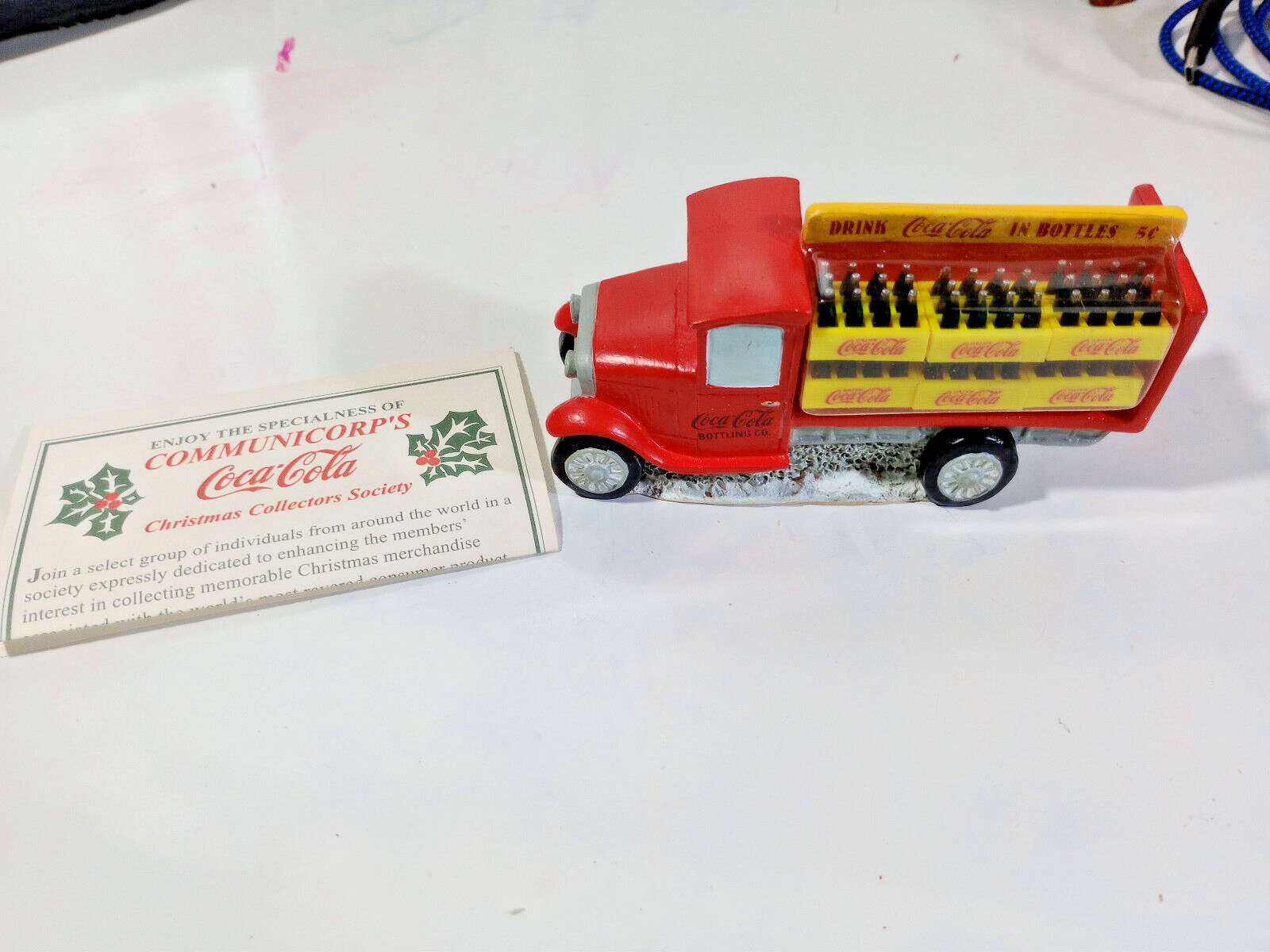 1992 Coca-Cola Town Square Coll. Delivery Truck Christmas Village Figure  #7930 - $1.99