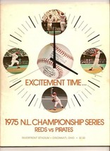 1975 NLCS program Pittsburgh Pirates @ Cincinnati Reds - $82.49