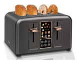 Toaster 4 Slice, Stainless Steel Bread Toaster With Lcd Display And Touc... - £121.09 GBP