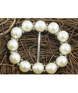 Pearl Slider, Pearl Slider, Metal Buckle, Belt Buckle, Belt Slider, Fash... - £5.25 GBP