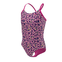 Nike Girls Crossback One Piece Swimsuit Cheetah Pink ( M ) - $89.07