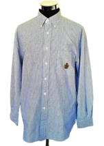 American Eagle Outfitters Shirt Mens Size Medium Blue White Stripes Button Front - £13.69 GBP