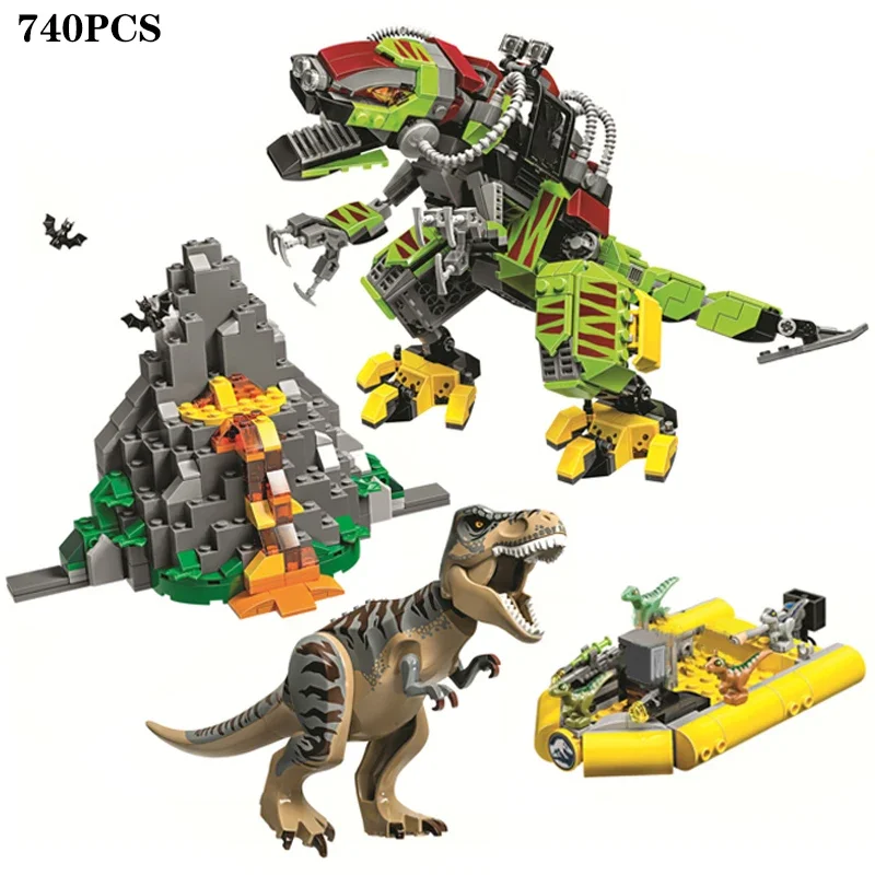 Dinosaur Set Tyrannosaurus Rex vs Ankylosaurus Building Blocks Brick Toy... - $1,084.88 MXN