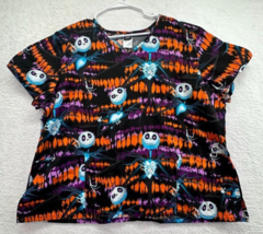 Disney Womens Nightmare Before Christmas Scrub Shirt Size 3X Jack Skellington - £13.30 GBP