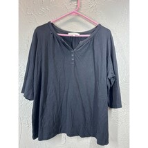 Jones New York Sport Woman Womens Black Plus Size 1/2 Half Sleeve Top Si... - $19.95